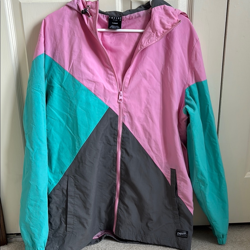 Men’s Empyre Colorblock zip lightweight jacket size Large
